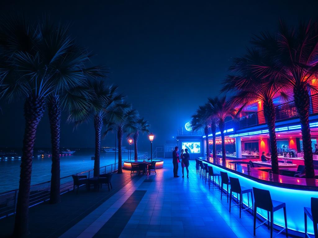 Ambiente nocturno en SeaSea Club